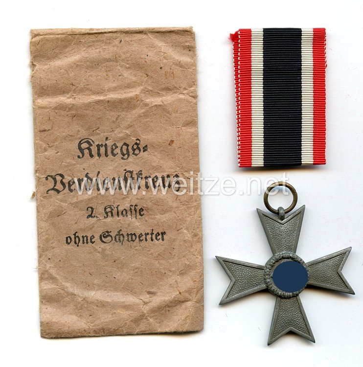 Kriegsverdienstkreuz 1939 2. Klasse mit Verleihungstüte