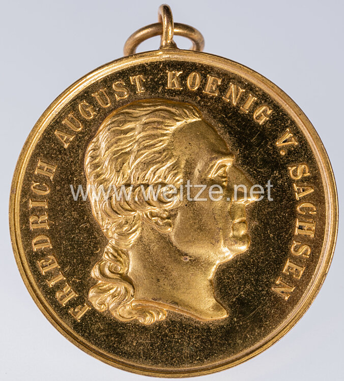 Königreich Sachsen Goldene Militär St.-Heinrich Medaille Bild 2
