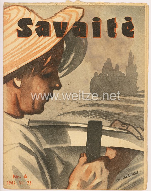 III. Reich / Litauen - Zeitschrift " Savaitė " - Jahrgang 1942 Nr. 6