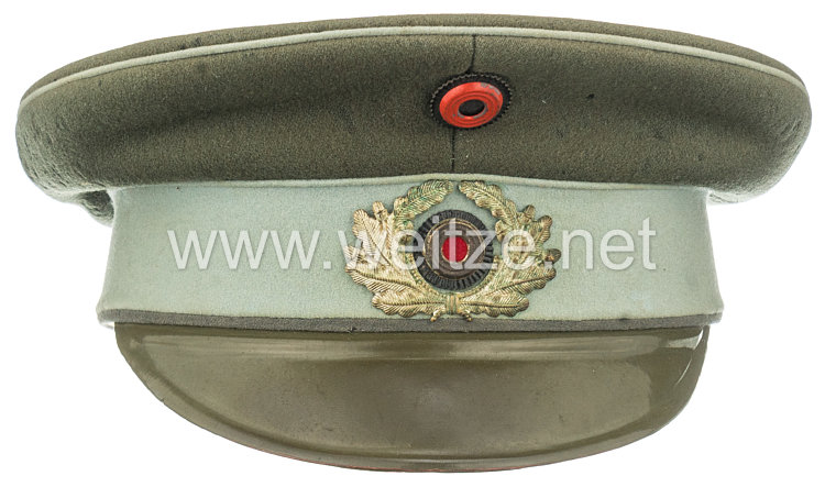Vorläufige Reichswehr Schirmmütze M 1916 für einen Offizier im Württembergischen Train-Bataillon Nr. 13 Bild 2