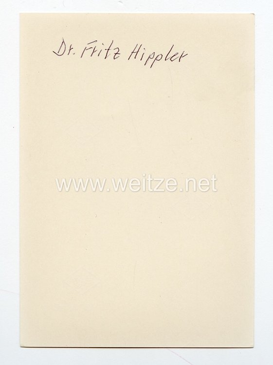 III. Reich - Nachkriegsunterschrift von Fritz Hippler Bild 2