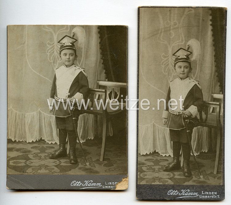 Portraitfotos Deutsches Reich: Kind in Ulanen-Uniform
