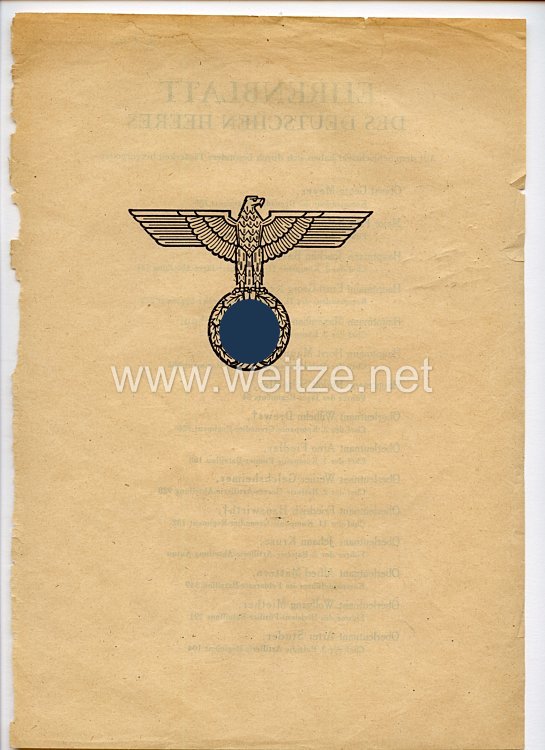 Ehrenblatt des deutschen Heeres - Ausgabe vom 25. September 1944 Bild 2