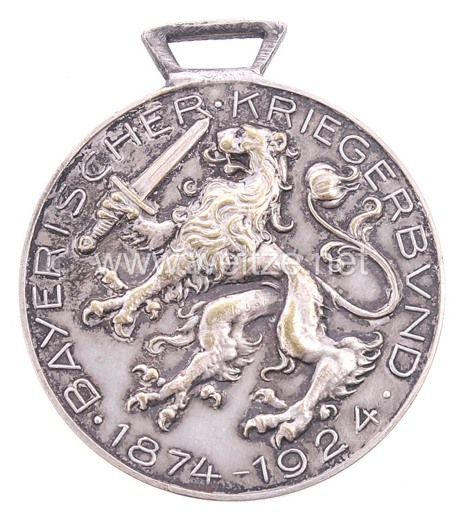 Bayern Bayerischer Kriegerbund 1874-1924 Erinnerungsmedaille an das 50-jährige Bestehen