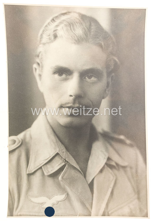 Luftwaffe Portraitfoto, Soldat in Tropenuniform