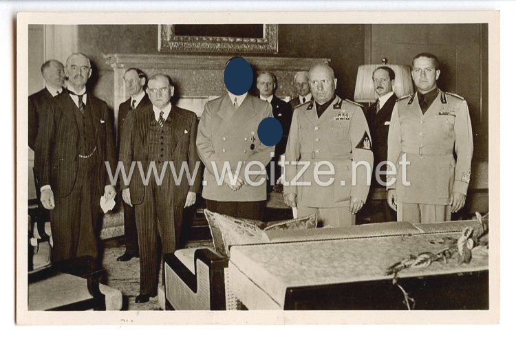 III. Reich - Propaganda-Postkarte - " Adolf Hitler und das Sudetenland - Welthistorische Viermächte-Konferenz in München 29.9.38 "