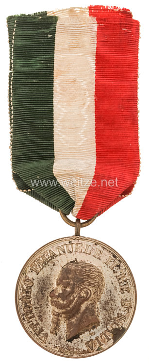 Königreich König Vittorio Emanuele III. Silberne Verdienstmedaille "Associanzione di Salvatore"