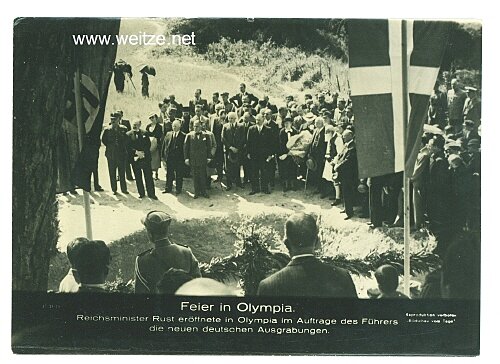 III. Reich - Pressefoto - Bildschau des Tages - Feier in Olympia