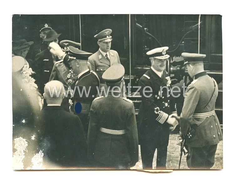 3. Reich Pressefoto: Die Ankunft Admiral von Horthys in Wien 21.8.1938