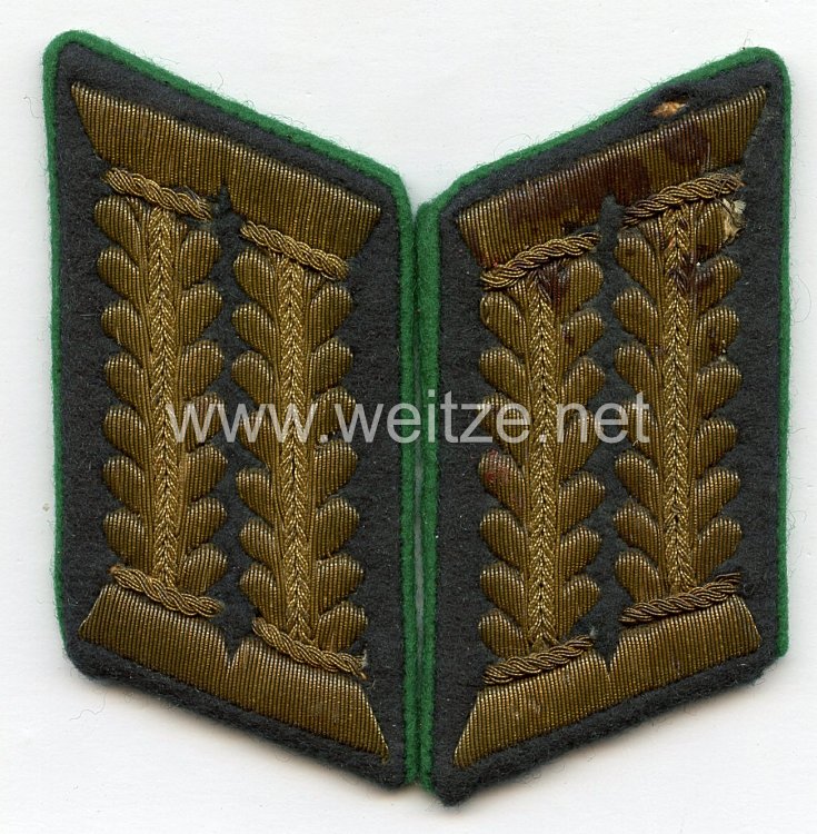 Wehrmacht Heer Paar Kragenspiegel für einen WH-Beamten im gehobenen Dienst als Oberstabsapotheker