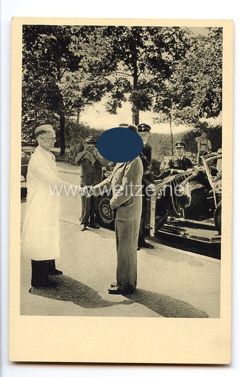 III. Reich - Propaganda-Postkarte - " Adolf Hitler - Besuch des Führers in der Orthopädischen Klinik München 4. Juli 1937 "