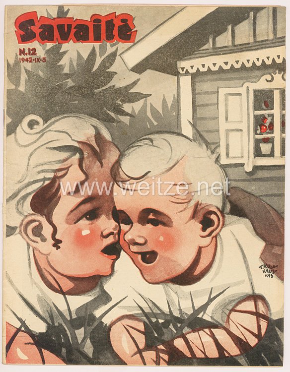 III. Reich / Litauen - Zeitschrift " Savaitė " - Jahrgang 1942 Nr. 12