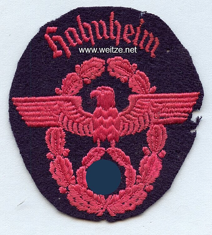 III. Reich Feuerwehr Ärmeladler "Hahnheim "