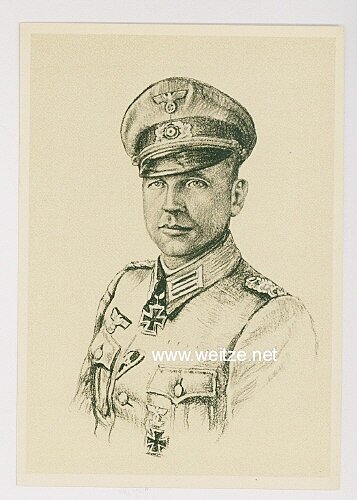 Heer - Propaganda-Postkarte von Ritterkreuzträger Hans Hecker
