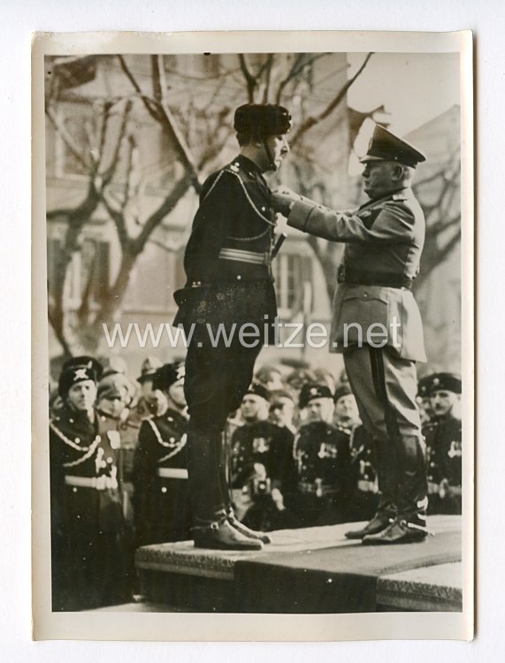 III. Reich Pressefoto. Die Musketiere des Duce feierten ihr 17 Jubiläum. 15.2.1940. 