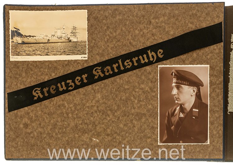 Kriegsmarine Fotoalbum, Angehöriger des Kreuzer "Karlsruhe" auf Weltreise 1933/34 Bild 2