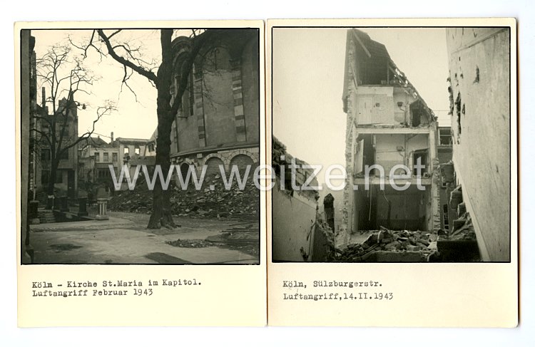III. Reich Fotos, Köln nach einem Luftangriff 1943