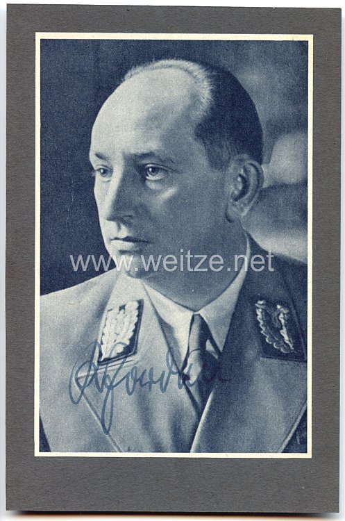 III. Reich - Originalunterschrift von Rudolf Jordan, Gauleiter von Halle-Merseburg und Magdeburg-Anhalt