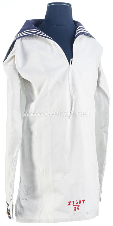 Reichsmarine weißes Hemd für einen Matrosenobergefreiten mit Sonderausbildung als Sperrvormann 