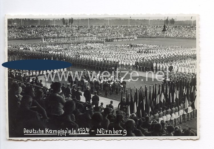 III. Reich - Propaganda-Postkarte - " Deutsche Kampfspiele 1934 Nürnberg "