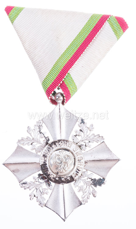 Königreich Bulgarien Zivilverdienst-Orden 1908-1944 VI. Stufe Silbernes Verdienstkreuz 
