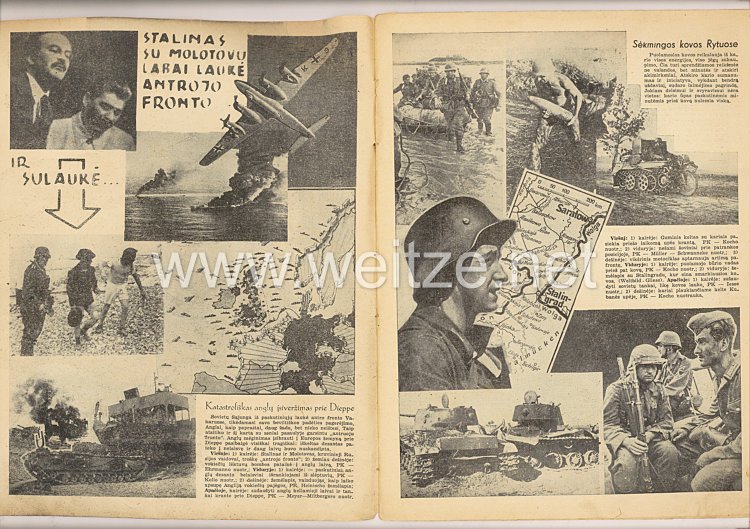 III. Reich / Litauen - Zeitschrift " Savaitė " - Jahrgang 1942 Nr. 13 Bild 2