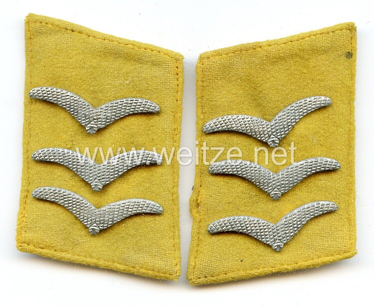 Luftwaffe Paar Kragenspiegel für einen Obergefreiten der Fliegenden Truppe Bzw. Fallschirmjäger