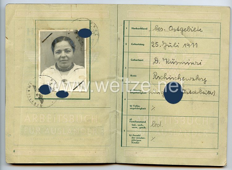 III. Reich - Arbeitsbuch für Ausländer  Bild 2