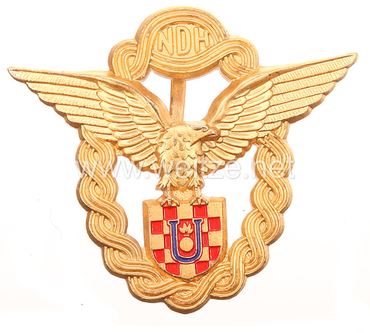 Kroatien 2. Weltkrieg Flugzeugführerabzeichen in Silber