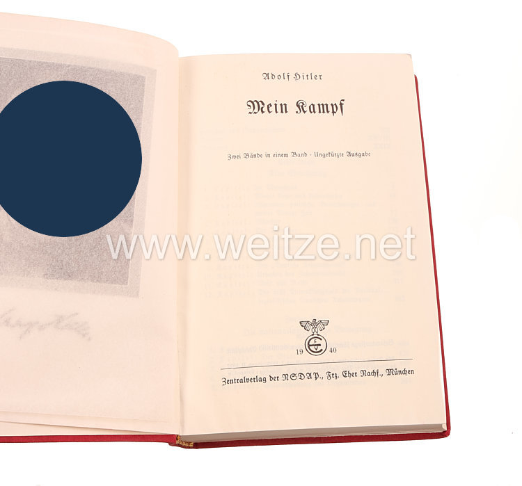 Mein Kampf - Dünndruckausgabe oder Feldpostausgabe von 1940 Bild 2
