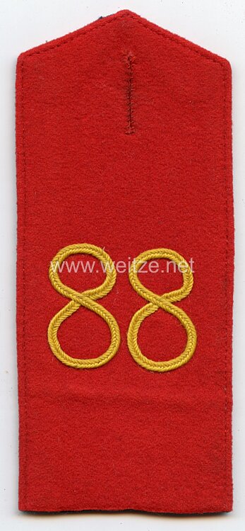 Preußen Einzel Schulterklappe für Mannschaften im 2. Nassauischen Infanterie-Regiment Nr. 88