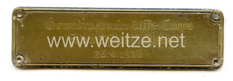 Wehrmacht Heer - Metallauflage für eine Wandplakette 
