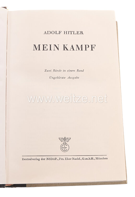 Mein Kampf - Hochzeitsausgabe von 1943 in Druckschrift Bild 2