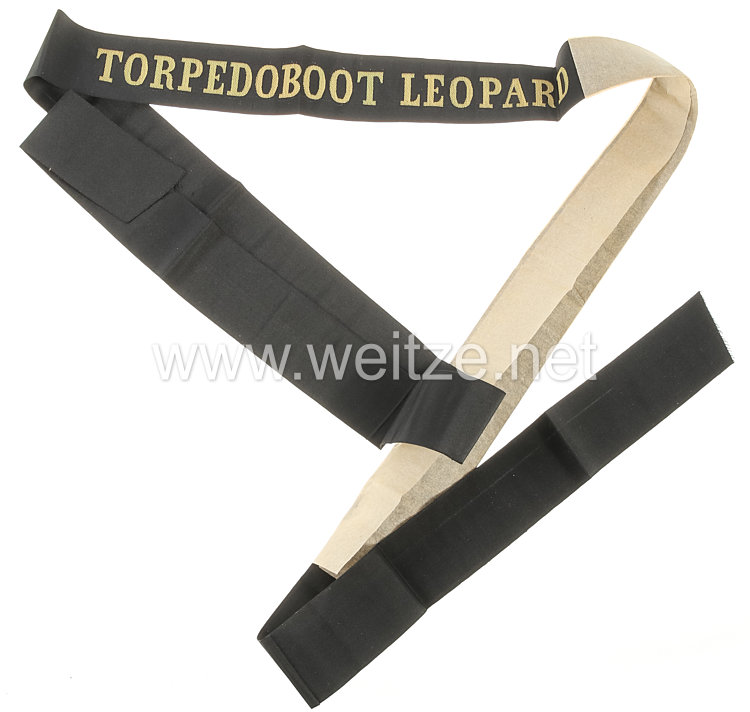 Reichsmarine Mützenband "Torpedoboot Leopard"