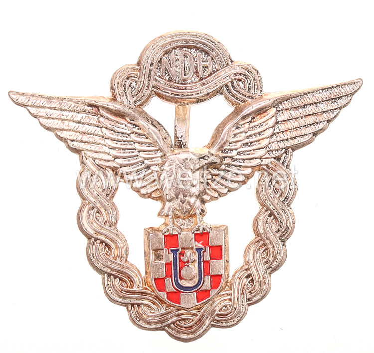 Kroatien 2. Weltkrieg Flugzeugführerabzeichen in Gold - Fertigung nach 1945