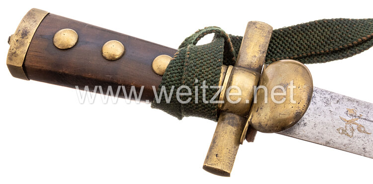 Deutschland Befreiungskriege 1813-15 Hirschfänger «Freiwillige Jäger von Lippe Waldeck» Bild 2