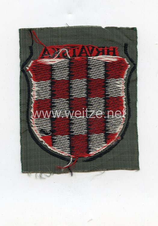 Wehrmacht Heer Ärmelschild der kroatischen Freiwilligen in der Wehrmacht Bild 2