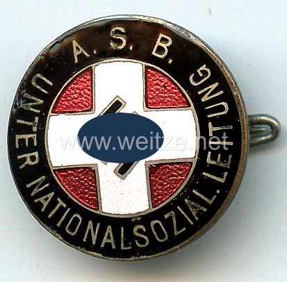 Arbeiter Samariter-Bund ( ASB ) - Mitgliedsabzeichen 4. Form ( unter nationalsozialistischer Leitung )