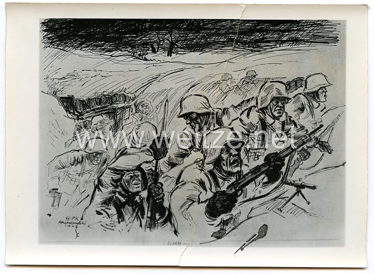 Waffen-SS Pressefoto: SS-Soldaten an der Ostfront