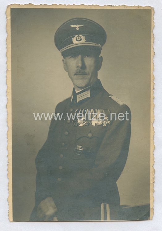 Wehrmacht Heer Portraitfoto, Major mit großer Ordensspange