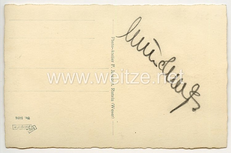III. Reich - Originalunterschrift von Pfarrer a.D. Ludwig Münchmeyer, M.d.R. - Träger des Goldenen Parteiabzeichens - Bild 2