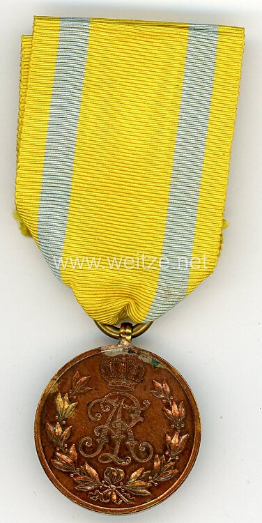 Sachsen Königreich Friedrich-August Medaille in Bronze am Kriegsband .