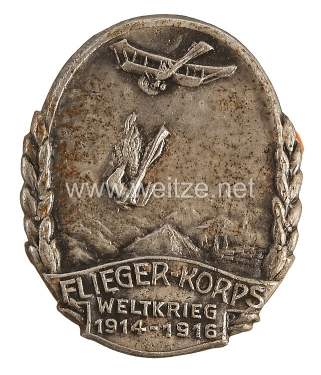 Österreich K.u.K. Monarchie 1. Weltkrieg Fliegerei: Kappenabzeichen "Flieger-Korps Weltkrieg 1914-1916"