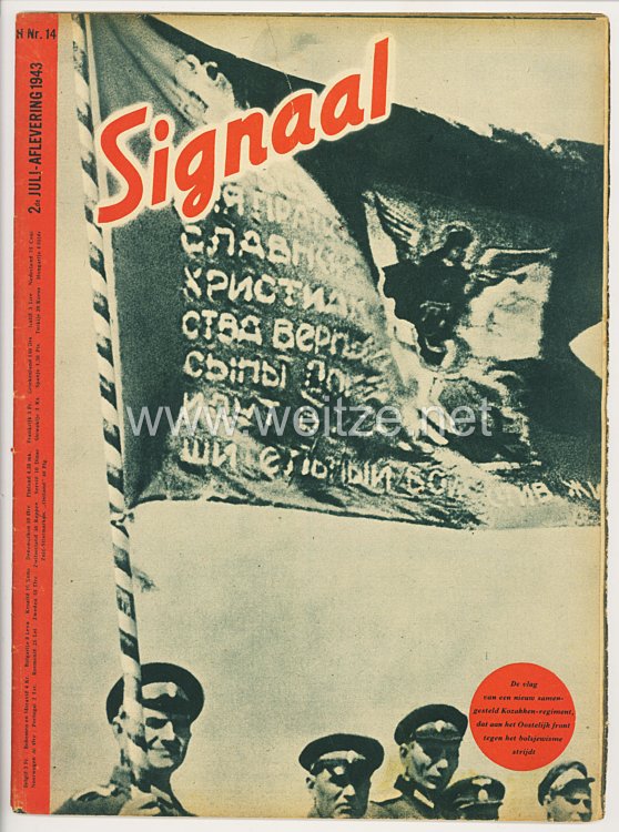 Signal - Sonderausgabe der " Berliner Illustrierten Zeitung " - Jahrgang 1943 Heft Nr. H 14 ( holländisch )