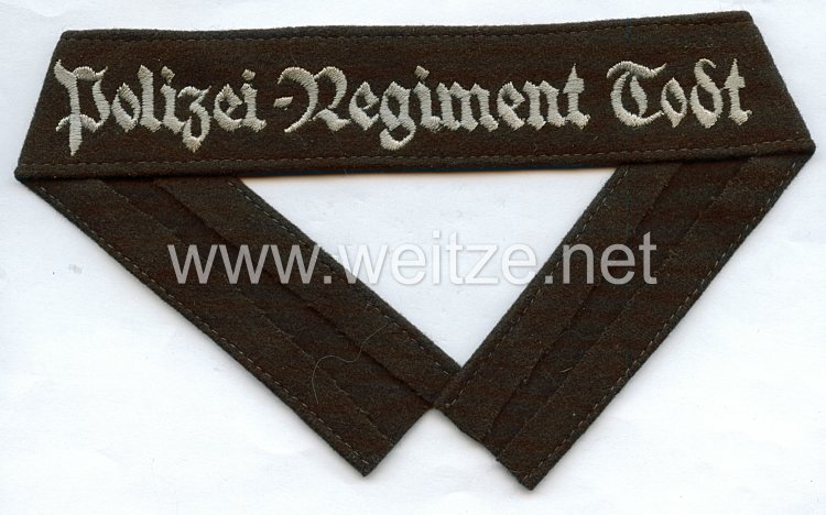 Polizei-Felddivision: Ärmelband "Polizei-Regiment Todt"