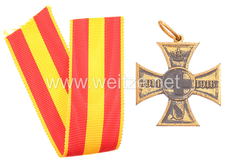 Baden Kreuz für freiwillige Kriegshilfe 1914 - 1916