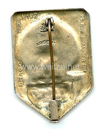 Frankreich Indochina Abzeichen "Régiment d'artillerie coloniale du Maroc"  in Silber für Offiziere  Bild 2