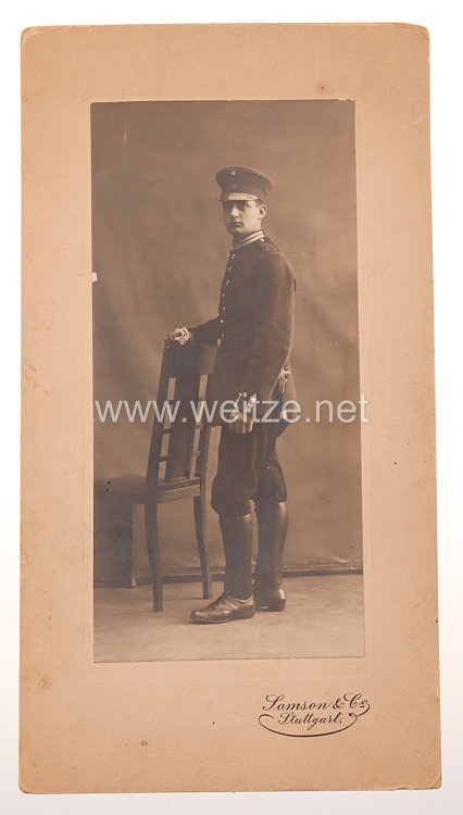 Württemberg 1. Weltkrieg Fotografie eines Soldaten im Dragoner-Regiment Königin Olga (1. Württembergisches) Nr. 25