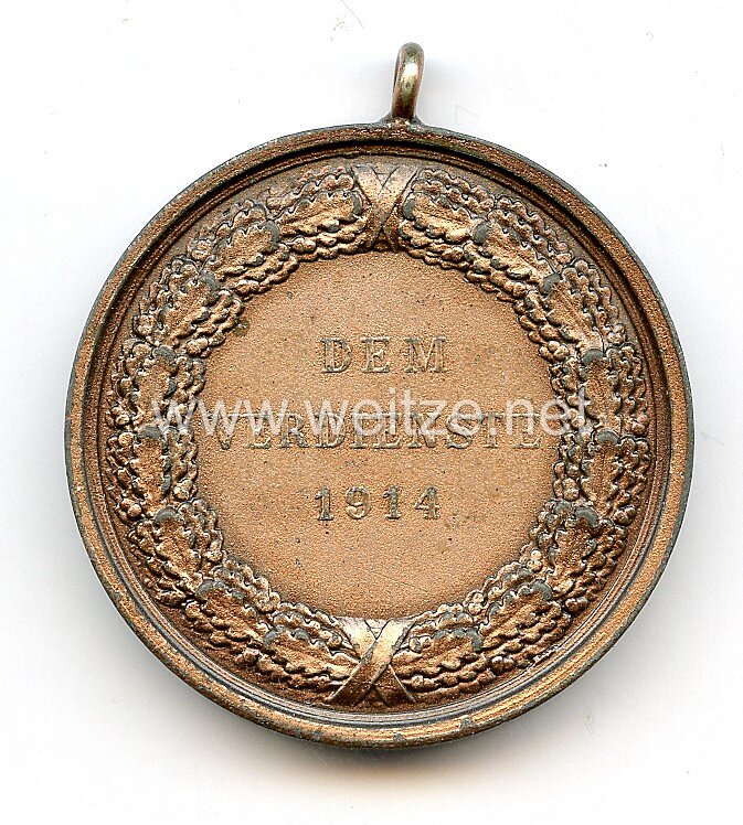 Sachsen Weimar Eisenach Allgemeines Ehrenzeichen in Bronze "Dem Verdienste 1914" 
