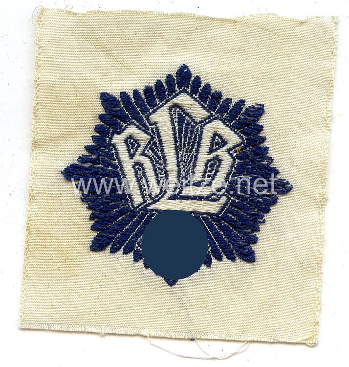 RLB Reichsluftschutzbund kleines Schiffchen-Emblem für Mannschaften 